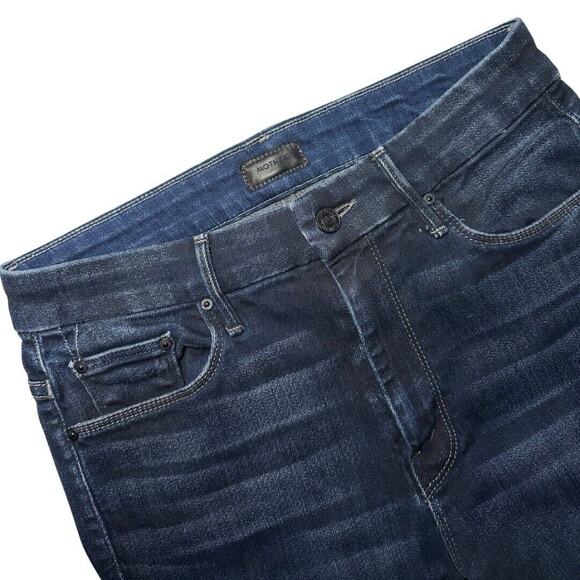 MOTHER Denim High Waisted Looker Ankle Fray Jeans Night Owl Wash SZ 27 - Picture 1 of 16